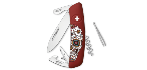 SWIZA - Couteau suisse 11 fonctions - D03 Mexican Skull